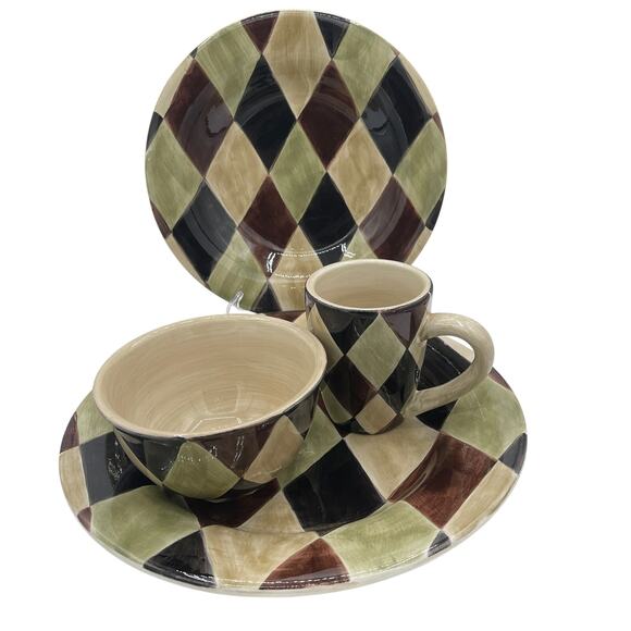 Tabletops Unlimited Harlequin Black 4 Piece Place Setting - Picture 2 of 8